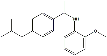 2-methoxy-N-{1-[4-(2-methylpropyl)phenyl]ethyl}aniline Struktur