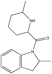 2-methyl-1-[(6-methylpiperidin-2-yl)carbonyl]indoline Struktur