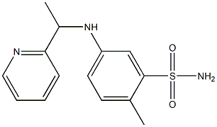 2-methyl-5-{[1-(pyridin-2-yl)ethyl]amino}benzene-1-sulfonamide Struktur