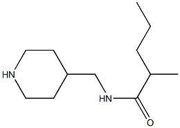 2-methyl-N-(piperidin-4-ylmethyl)pentanamide Struktur