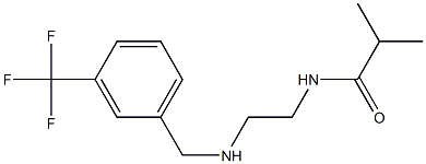 2-methyl-N-[2-({[3-(trifluoromethyl)phenyl]methyl}amino)ethyl]propanamide Struktur