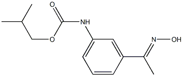 2-methylpropyl N-{3-[1-(hydroxyimino)ethyl]phenyl}carbamate Struktur