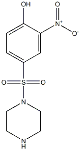 2-nitro-4-(piperazine-1-sulfonyl)phenol Struktur