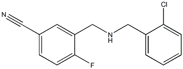 3-({[(2-chlorophenyl)methyl]amino}methyl)-4-fluorobenzonitrile Struktur