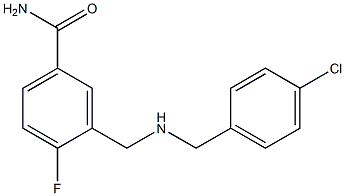 3-({[(4-chlorophenyl)methyl]amino}methyl)-4-fluorobenzamide Struktur