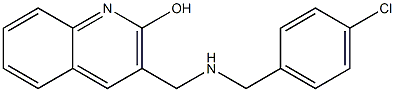 3-({[(4-chlorophenyl)methyl]amino}methyl)quinolin-2-ol Struktur