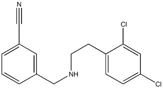 3-({[2-(2,4-dichlorophenyl)ethyl]amino}methyl)benzonitrile Struktur