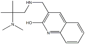 3-({[2-(dimethylamino)-2-methylpropyl]amino}methyl)quinolin-2-ol Struktur