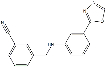 3-({[3-(1,3,4-oxadiazol-2-yl)phenyl]amino}methyl)benzonitrile Struktur