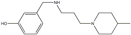 3-({[3-(4-methylpiperidin-1-yl)propyl]amino}methyl)phenol Struktur