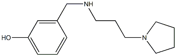 3-({[3-(pyrrolidin-1-yl)propyl]amino}methyl)phenol Struktur