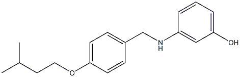 3-({[4-(3-methylbutoxy)phenyl]methyl}amino)phenol Struktur