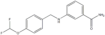 3-({[4-(difluoromethoxy)phenyl]methyl}amino)benzamide Struktur