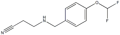 3-({[4-(difluoromethoxy)phenyl]methyl}amino)propanenitrile Struktur