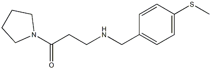 3-({[4-(methylsulfanyl)phenyl]methyl}amino)-1-(pyrrolidin-1-yl)propan-1-one Struktur