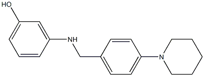 3-({[4-(piperidin-1-yl)phenyl]methyl}amino)phenol Struktur