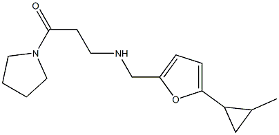 3-({[5-(2-methylcyclopropyl)furan-2-yl]methyl}amino)-1-(pyrrolidin-1-yl)propan-1-one Struktur