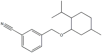 3-({[5-methyl-2-(propan-2-yl)cyclohexyl]oxy}methyl)benzonitrile Struktur