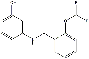 3-({1-[2-(difluoromethoxy)phenyl]ethyl}amino)phenol Struktur