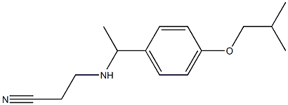 3-({1-[4-(2-methylpropoxy)phenyl]ethyl}amino)propanenitrile Struktur