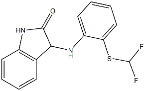 3-({2-[(difluoromethyl)sulfanyl]phenyl}amino)-2,3-dihydro-1H-indol-2-one Struktur