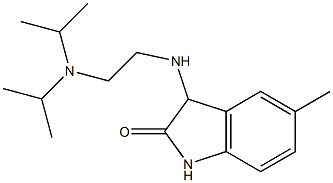 3-({2-[bis(propan-2-yl)amino]ethyl}amino)-5-methyl-2,3-dihydro-1H-indol-2-one Struktur