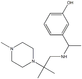 3-(1-{[2-methyl-2-(4-methylpiperazin-1-yl)propyl]amino}ethyl)phenol Struktur