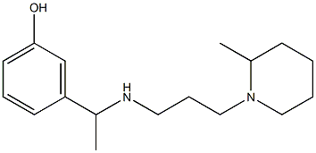 3-(1-{[3-(2-methylpiperidin-1-yl)propyl]amino}ethyl)phenol Struktur