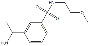 3-(1-aminoethyl)-N-(2-methoxyethyl)benzene-1-sulfonamide Struktur