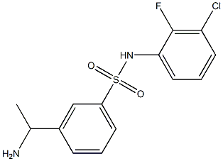 3-(1-aminoethyl)-N-(3-chloro-2-fluorophenyl)benzene-1-sulfonamide Struktur