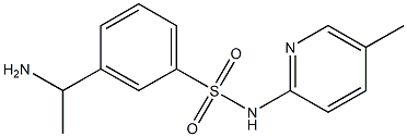 3-(1-aminoethyl)-N-(5-methylpyridin-2-yl)benzene-1-sulfonamide Struktur