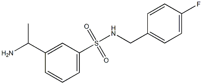 3-(1-aminoethyl)-N-[(4-fluorophenyl)methyl]benzene-1-sulfonamide Struktur