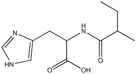 3-(1H-imidazol-4-yl)-2-[(2-methylbutanoyl)amino]propanoic acid Struktur