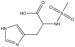 3-(1H-imidazol-4-yl)-2-[(methylsulfonyl)amino]propanoic acid Struktur