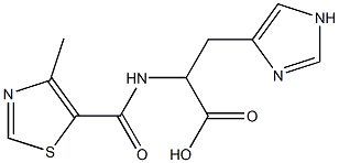 3-(1H-imidazol-4-yl)-2-{[(4-methyl-1,3-thiazol-5-yl)carbonyl]amino}propanoic acid Struktur