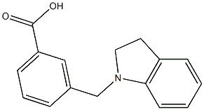 3-(2,3-dihydro-1H-indol-1-ylmethyl)benzoic acid Struktur