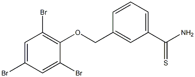 3-(2,4,6-tribromophenoxymethyl)benzene-1-carbothioamide Struktur