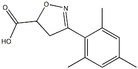 3-(2,4,6-trimethylphenyl)-4,5-dihydro-1,2-oxazole-5-carboxylic acid Struktur