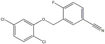 3-(2,5-dichlorophenoxymethyl)-4-fluorobenzonitrile Struktur