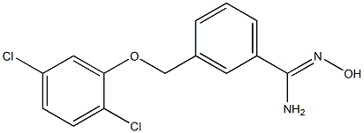 3-(2,5-dichlorophenoxymethyl)-N'-hydroxybenzene-1-carboximidamide Struktur