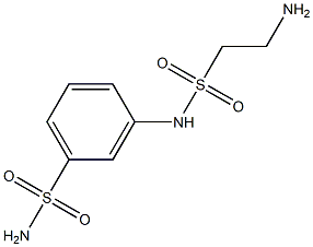 3-(2-aminoethane-1-sulfonamido)benzene-1-sulfonamide Struktur