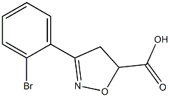 3-(2-bromophenyl)-4,5-dihydro-1,2-oxazole-5-carboxylic acid Struktur