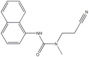 3-(2-cyanoethyl)-3-methyl-1-naphthalen-1-ylurea Struktur