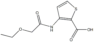 3-(2-ethoxyacetamido)thiophene-2-carboxylic acid Struktur