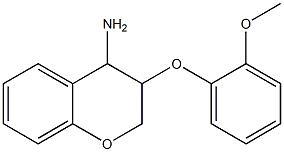 3-(2-methoxyphenoxy)-3,4-dihydro-2H-1-benzopyran-4-amine Struktur