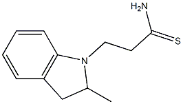 3-(2-methyl-2,3-dihydro-1H-indol-1-yl)propanethioamide Struktur