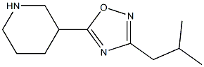 3-(2-methylpropyl)-5-(piperidin-3-yl)-1,2,4-oxadiazole Struktur