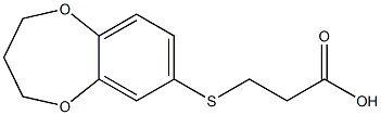 3-(3,4-dihydro-2H-1,5-benzodioxepin-7-ylthio)propanoic acid Struktur