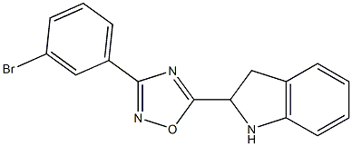 3-(3-bromophenyl)-5-(2,3-dihydro-1H-indol-2-yl)-1,2,4-oxadiazole Struktur