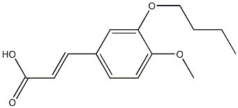 3-(3-butoxy-4-methoxyphenyl)prop-2-enoic acid Struktur